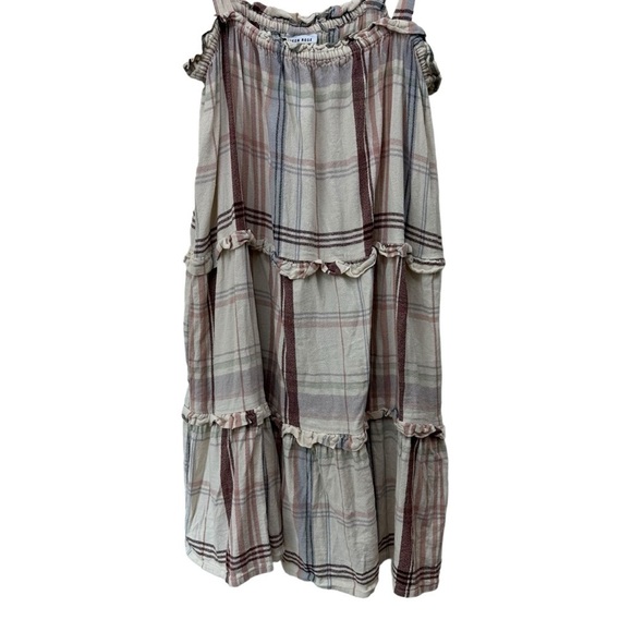 Neon Rose tiered smock dress with tie shoulders in check, XL - Picture 9 of 15